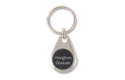 Silver W/Black Teardrop Keytag